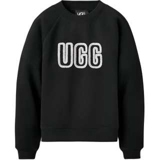 UGG Sweatshirts Women's Black Crew Neck Moderate Regular