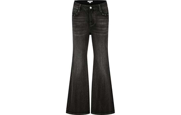 URBAN REVIVO Jeans Women's Jet Black Moderate Bootcut