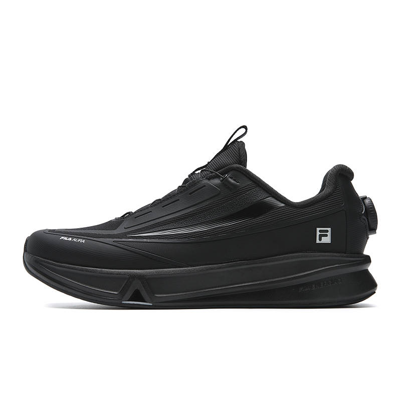 FILA BOA AURA Low top Casual Training Physical Fitness Test & Exam City Commuting Running Shoes Men's Black