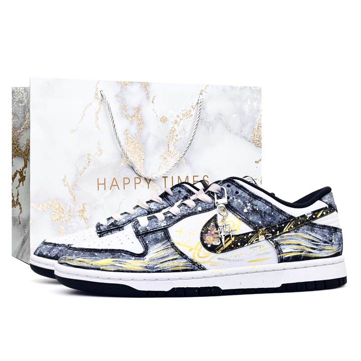Nike Nike Dunk Galaxy Star, Hand Drawn, Preppy Style Abrasion Resistant Lightweight Low top Skateboard Shoes Unisex