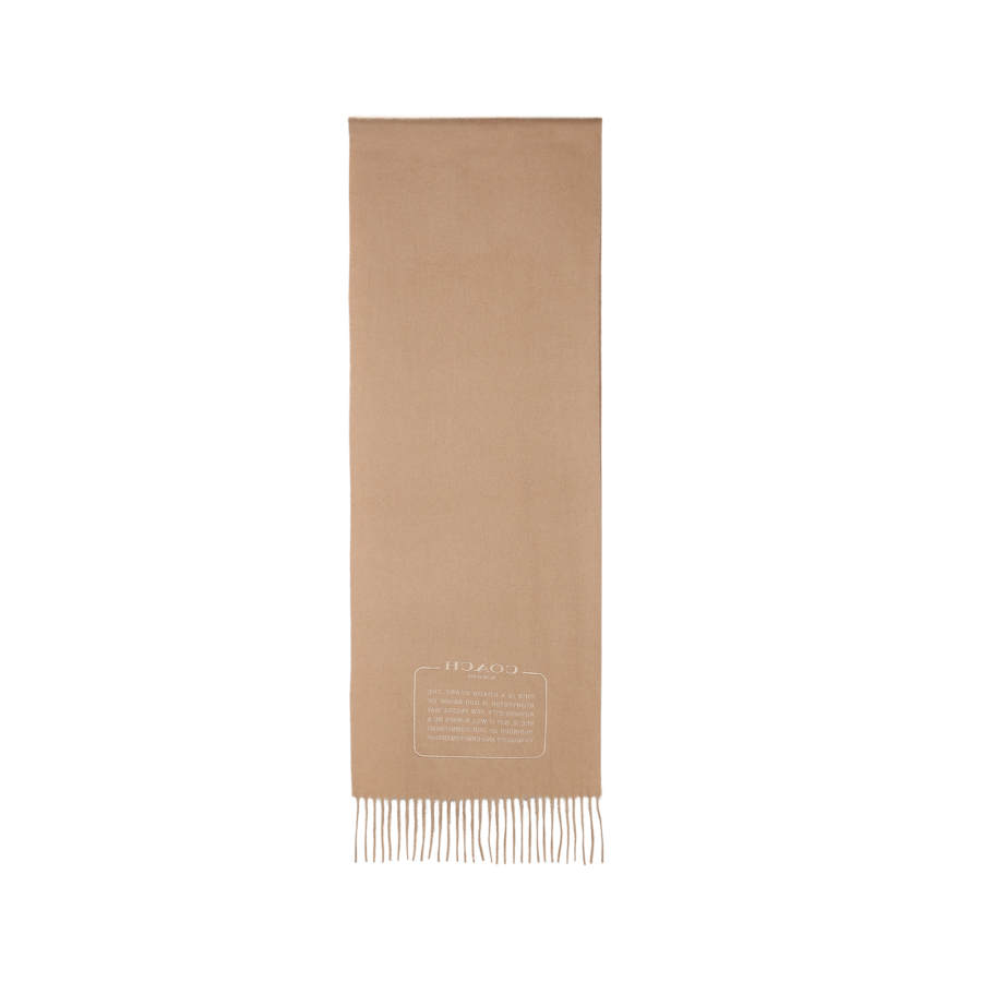COACH COACH Cashmere Knit Scarves Unisex Yellow
