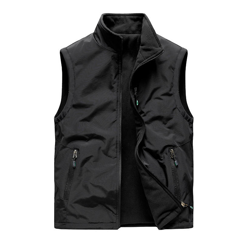 Hodo Vests Unisex Stand Collar Thickened And Fleece Lined Workwear