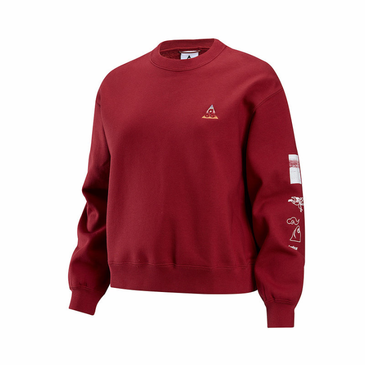 Nike Nike ACG Horse Year Limited CNY New Year Edition, Fleece Lined Knitted Fabric Pullover Long Sleeved Sweatshirt Women's
