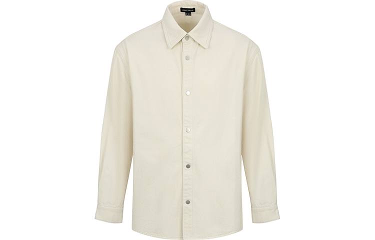 URBAN REVIVO Shirts Men's Ecru Lapel Moderate