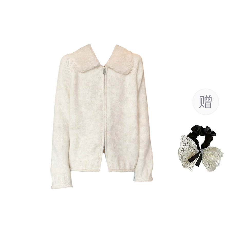 CPAURA Knitwear Women's Lapel Moderate Cardigan