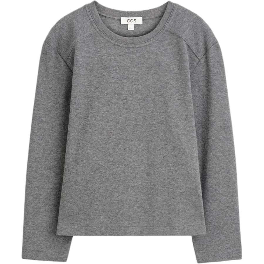 COS T Shirts Women's Gray Crew Neck Moderate