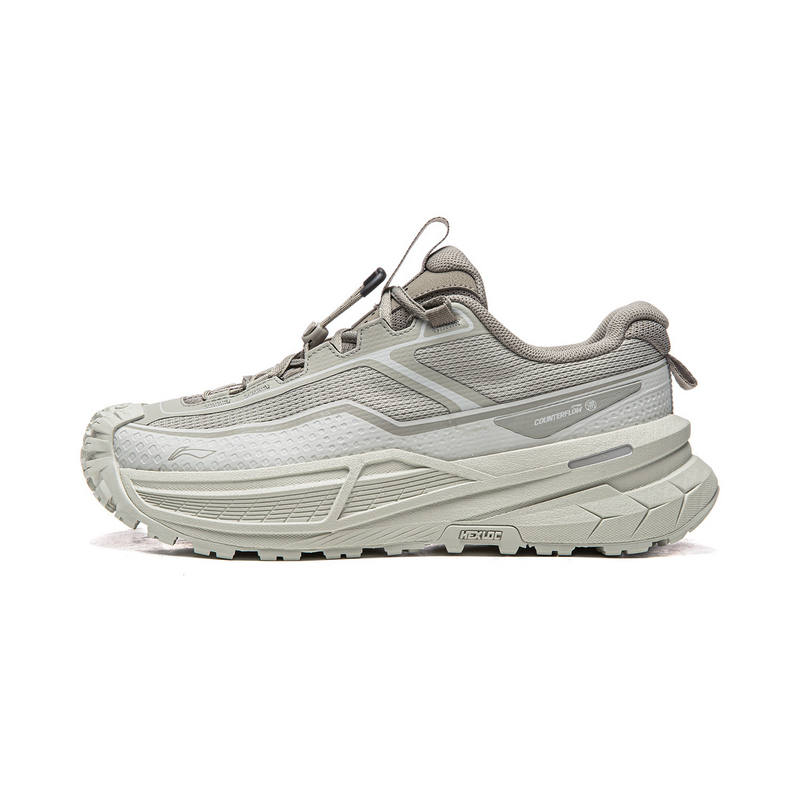 Li-Ning Li Ning Outdoor CF Tracing, Xingchuan 2 Low top Hiking Shoes Unisex Dust Gray Green/White Birch Gray