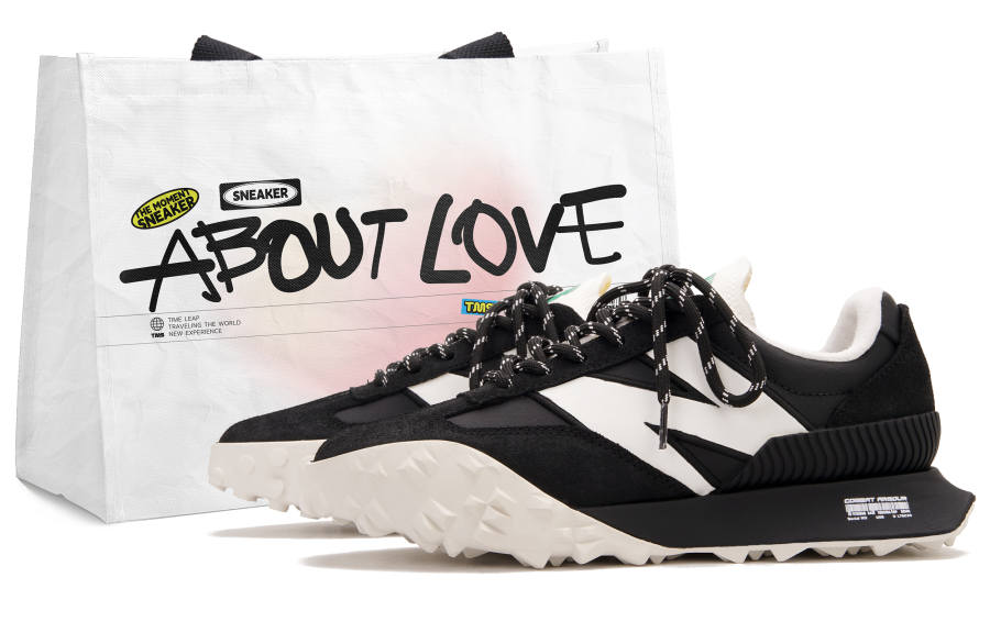 New Balance New Balance XC 72 Artificial Leather, Leather Low top Rubber Casual Running Shoes Unisex Black White