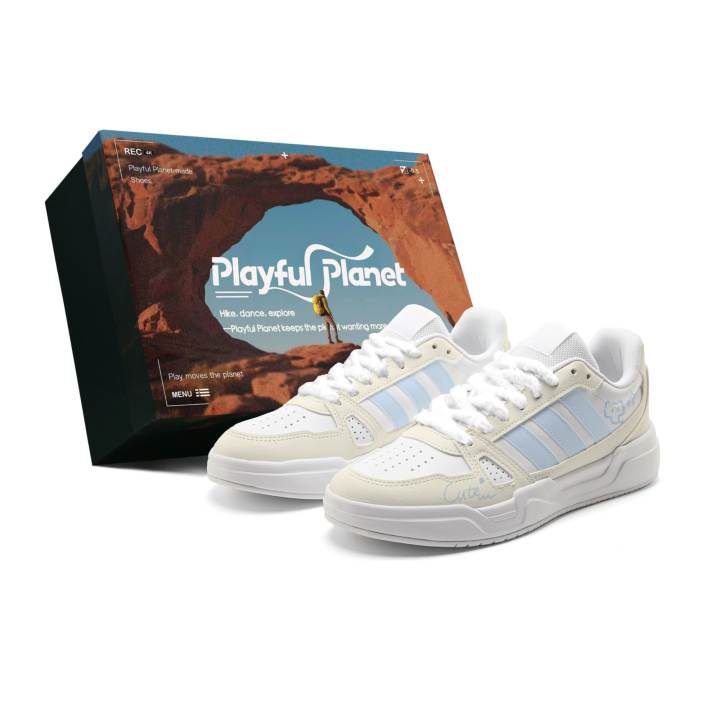 Adidas Adidas LITE BALLER Low top Skateboard Shoes Unisex Milk White Light Blue