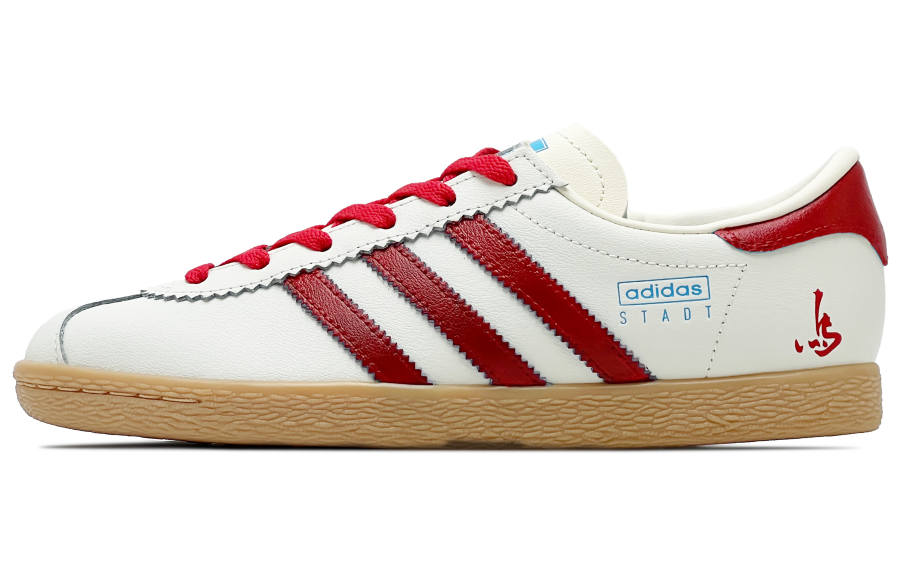 Adidas Originals Stadt Lightweight Low top German Army Trainers Unisex White Red