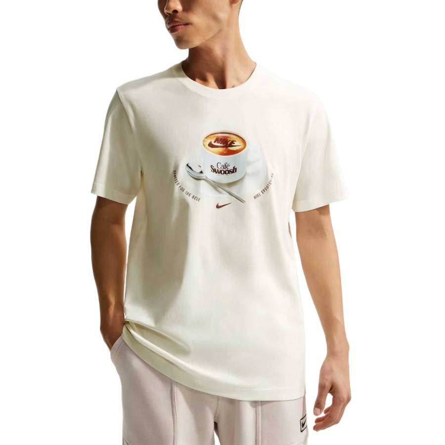 Nike Nike Sportswear T Shirts Men's Sail White Crew Neck Moderate