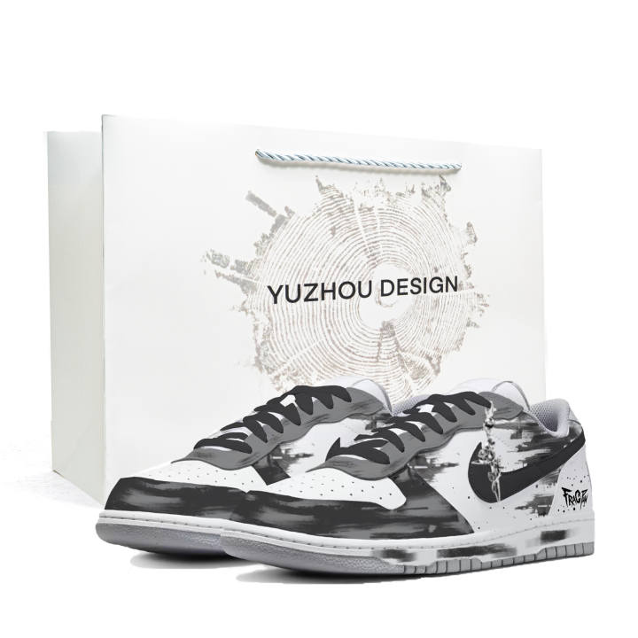 Nike Nike Big Ink Painted Ash Shadow Low top Skateboard Shoes Men's White