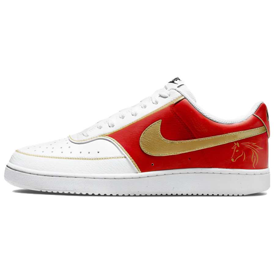Nike Nike Court Vision 1 Year Of The Horse New Year CNY Synthetic Leather Slip Resistant Abrasion Resistant Low top