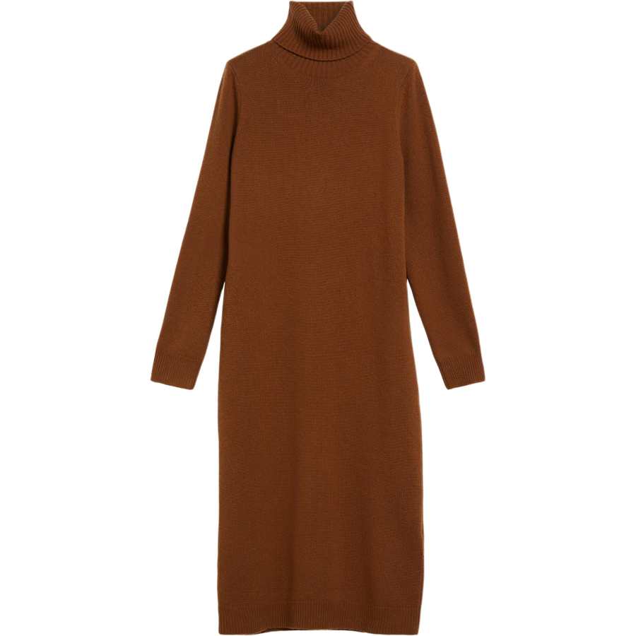 MaxMara Long Sleeved Dresses Women's Brown Turtleneck Moderate
