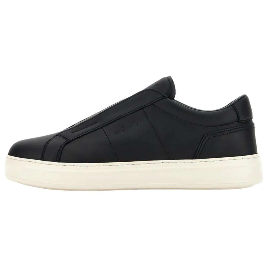 HOGAN H TV Leather Low top Skateboard Shoes 3.5cm Men's Black