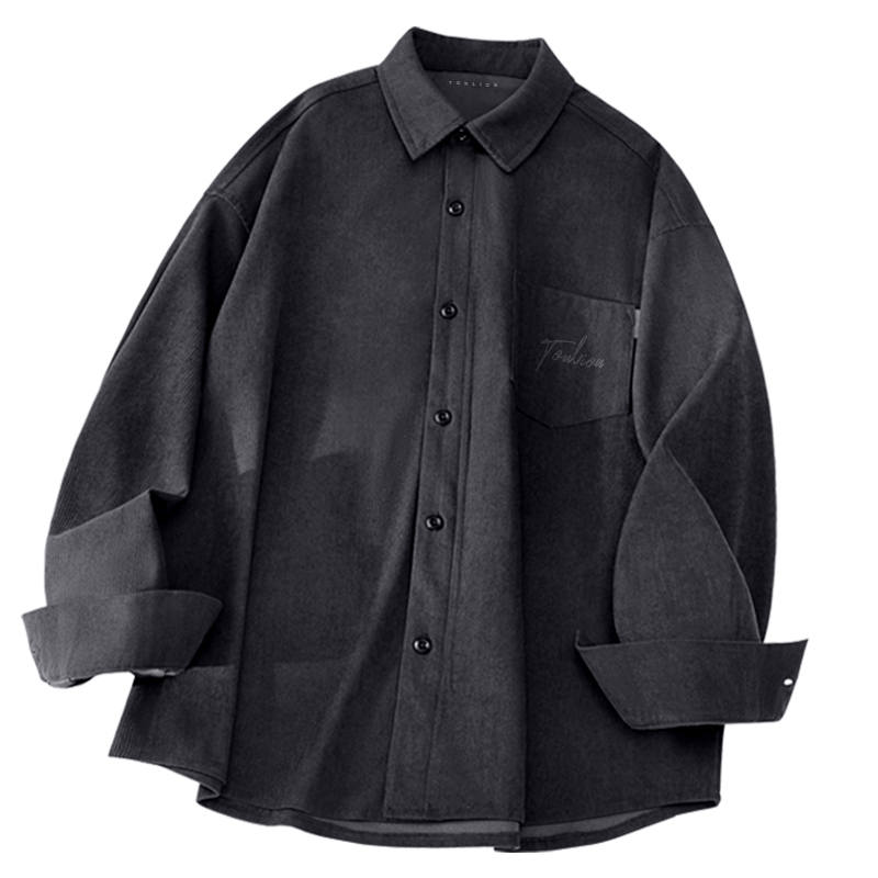 Tonlion Shirts Unisex Lapel Moderate Shirt