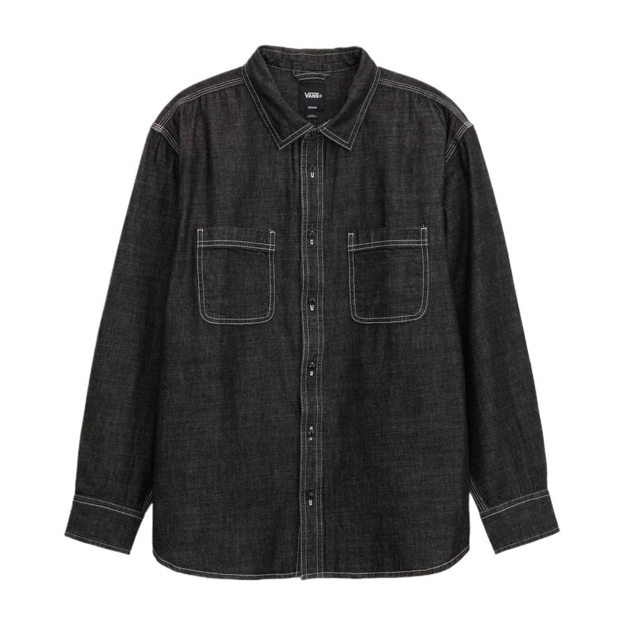 Vans Shirts Unisex Black Lapel Moderate