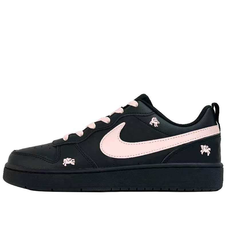 Nike Nike Court Borough Little Pony Leather Abrasion Resistant Slip Resistant Low top Kids' Skateboarding Shoes Teenagers