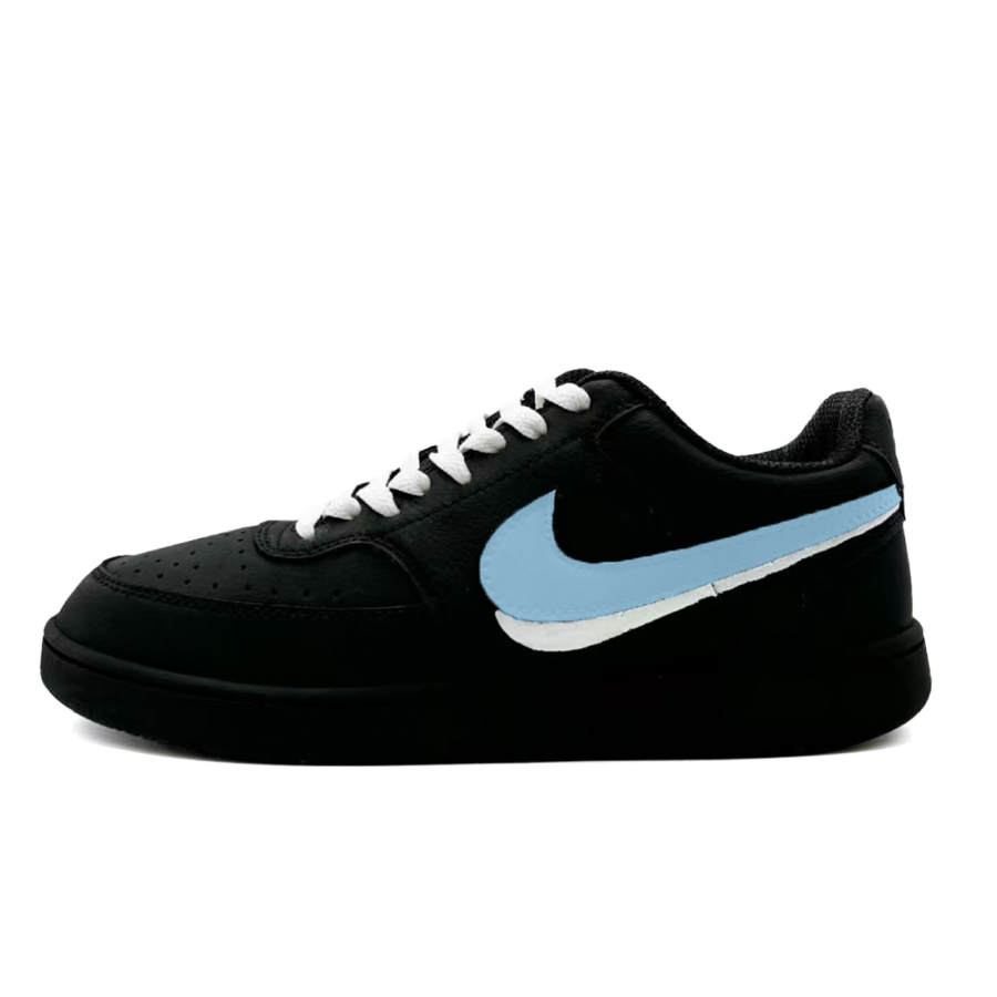Nike Nike Court Vision Low BlueTrack Knight Abrasion Resistant Abrasion Resistant Low top Skateboard Shoes Unisex Black Blue