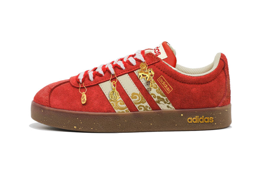 Adidas Adidas Vl Court Classic Golden Jun Blessing Low top Skateboard Shoes Unisex Brier Red