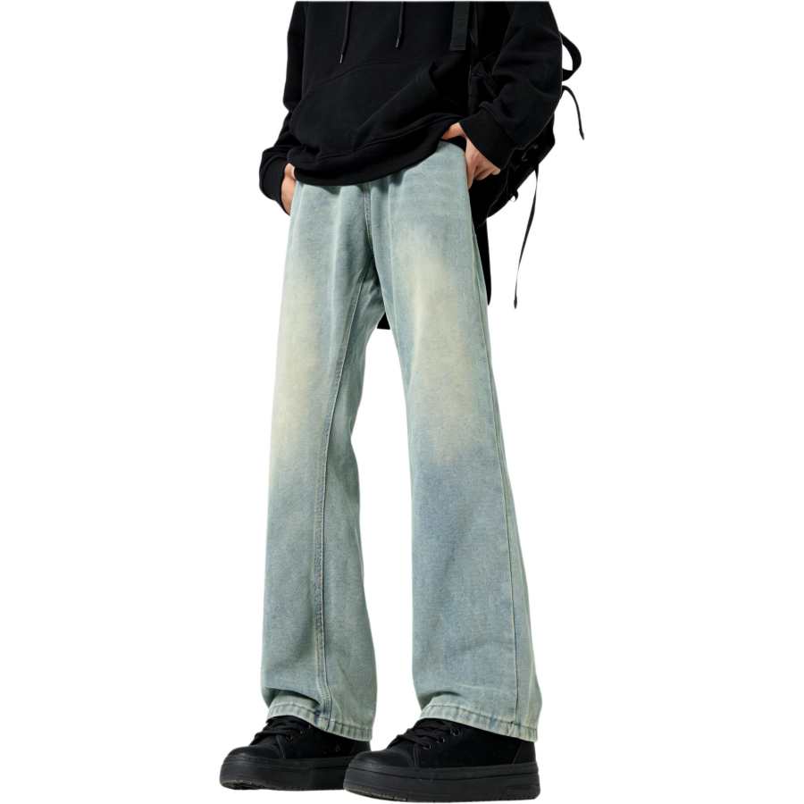 MUSCLETECH Jeans Unisex Thickened And Fleece Lined Straight Fit Pants