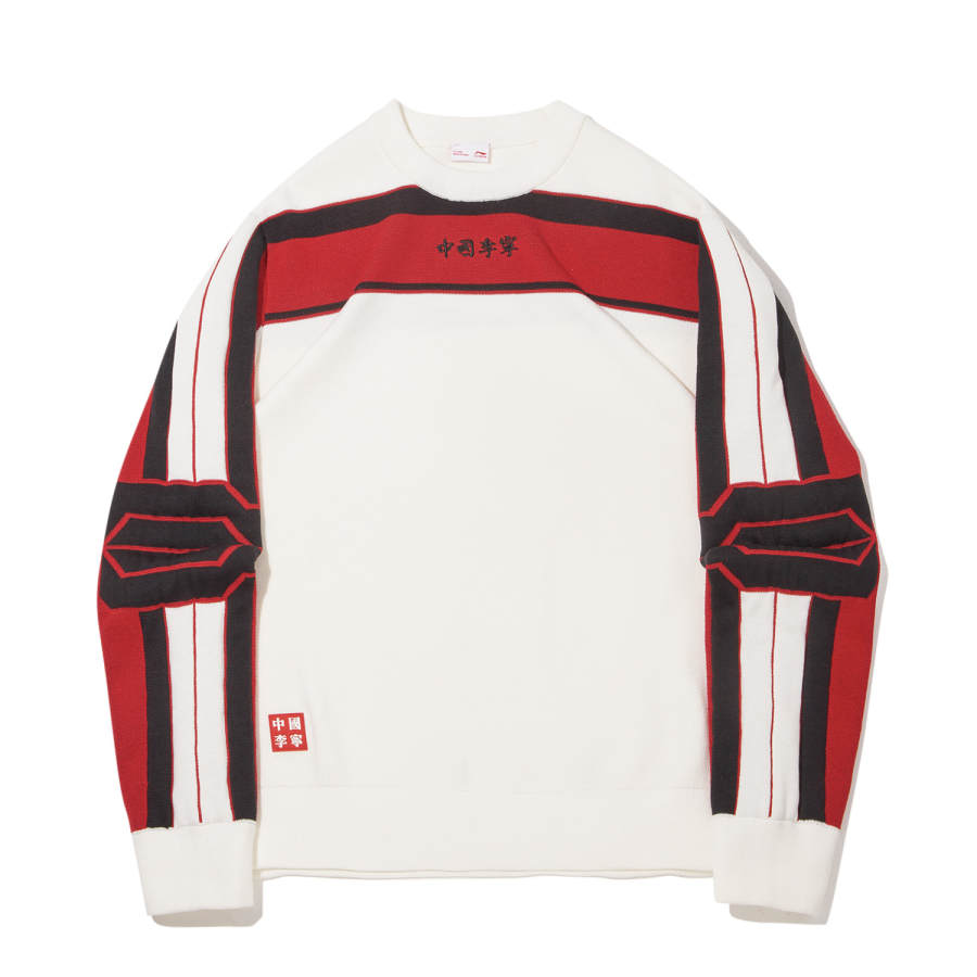 Li-Ning Li Ning Knitwear Men's Ivory Crew Neck Moderate Other