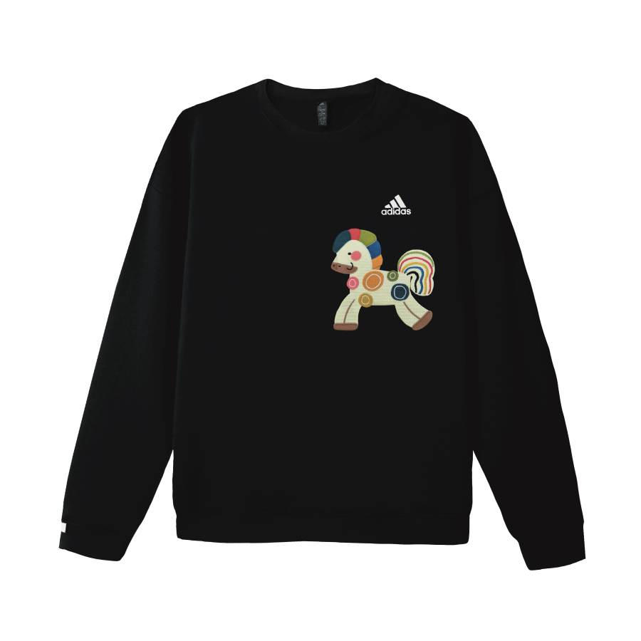 Adidas Adidas LABEL Horse Year Limited Sunshine Rainbow Shiro Horse Everyday Appliqué Crew Neck Pullover Fleece Lined