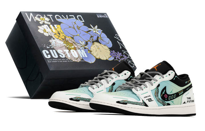 Jordan Jordan Air Jordan 1 Cyber Cotton Candy, Special Box, Punk, Urban Techwear Abrasion Resistant Low top