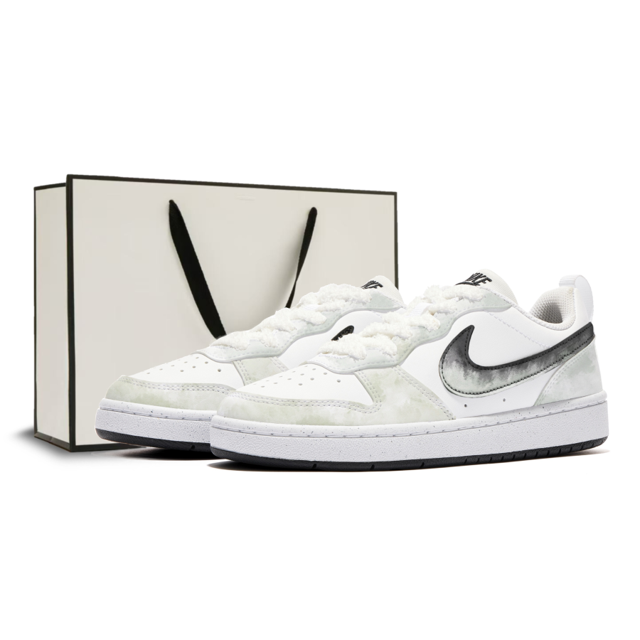 Nike Nike Court Borough Abrasion Resistant Slip Resistant Low top Skateboard Shoes Light Cyan GS