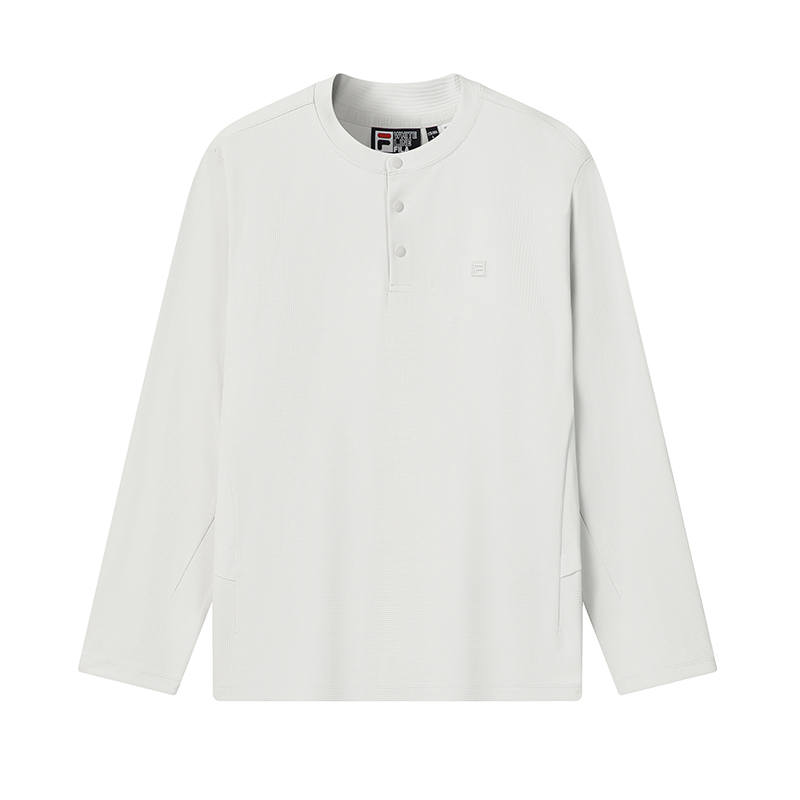 FILA WHITE T Shirts Men's Steam Gray Crew Neck Straight Fit
