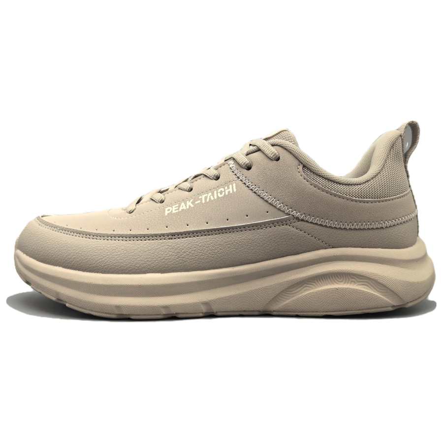 PEAK Classic Heritage Cushioning Waterproof Slip Resistant Low top Walking Shoes Men's Beige Gray
