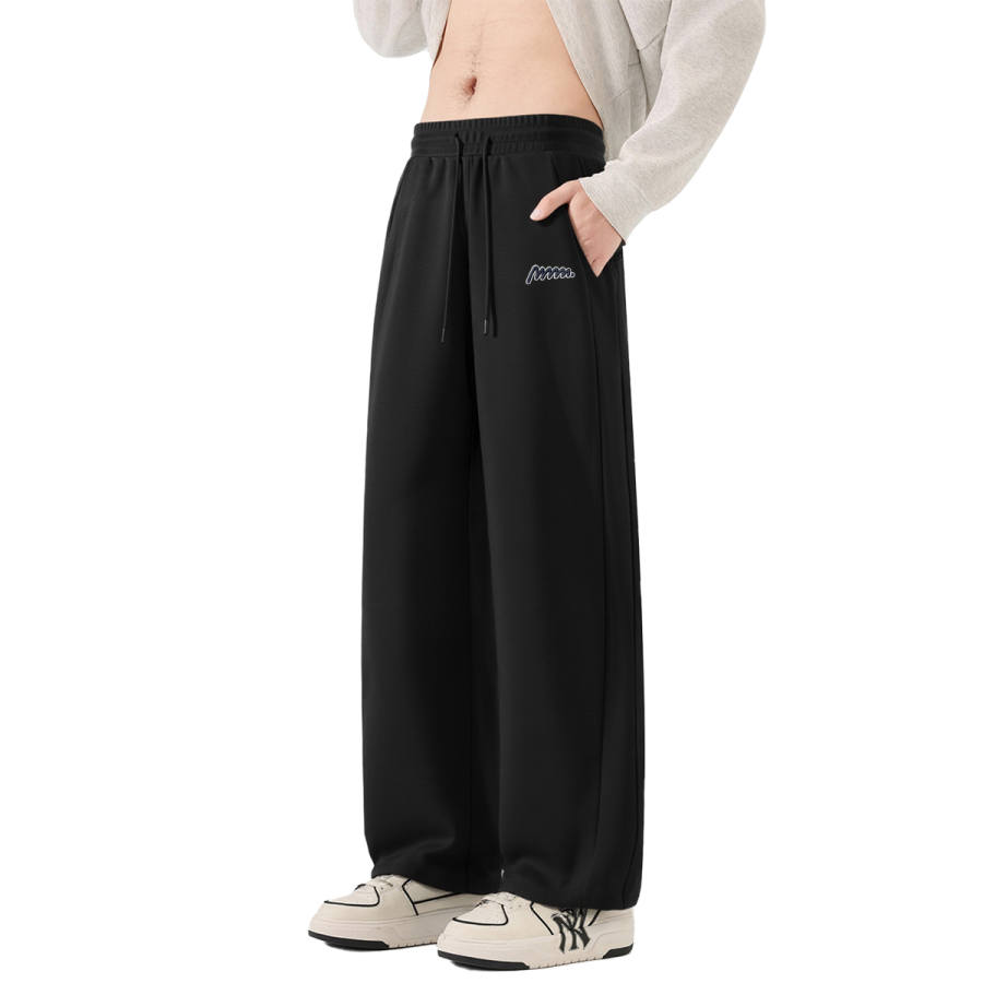 Tonlion Casual Pants Unisex Moderate Straight Fit Pants