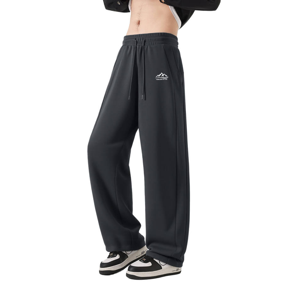 Tonlion Casual Pants Unisex Moderate Straight Fit Pants