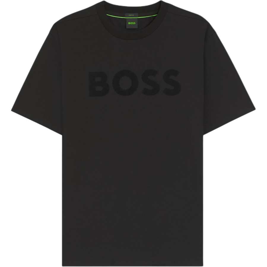 HUGO BOSS T Shirts Men's Black Crew Neck Moderate Straight Fit