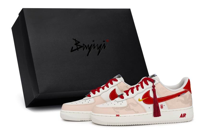Nike Nike Air Force 1 811 Manufacturing, Golden Horse Award, Special Shoe Box Low top Skateboard Shoes Men's White Red