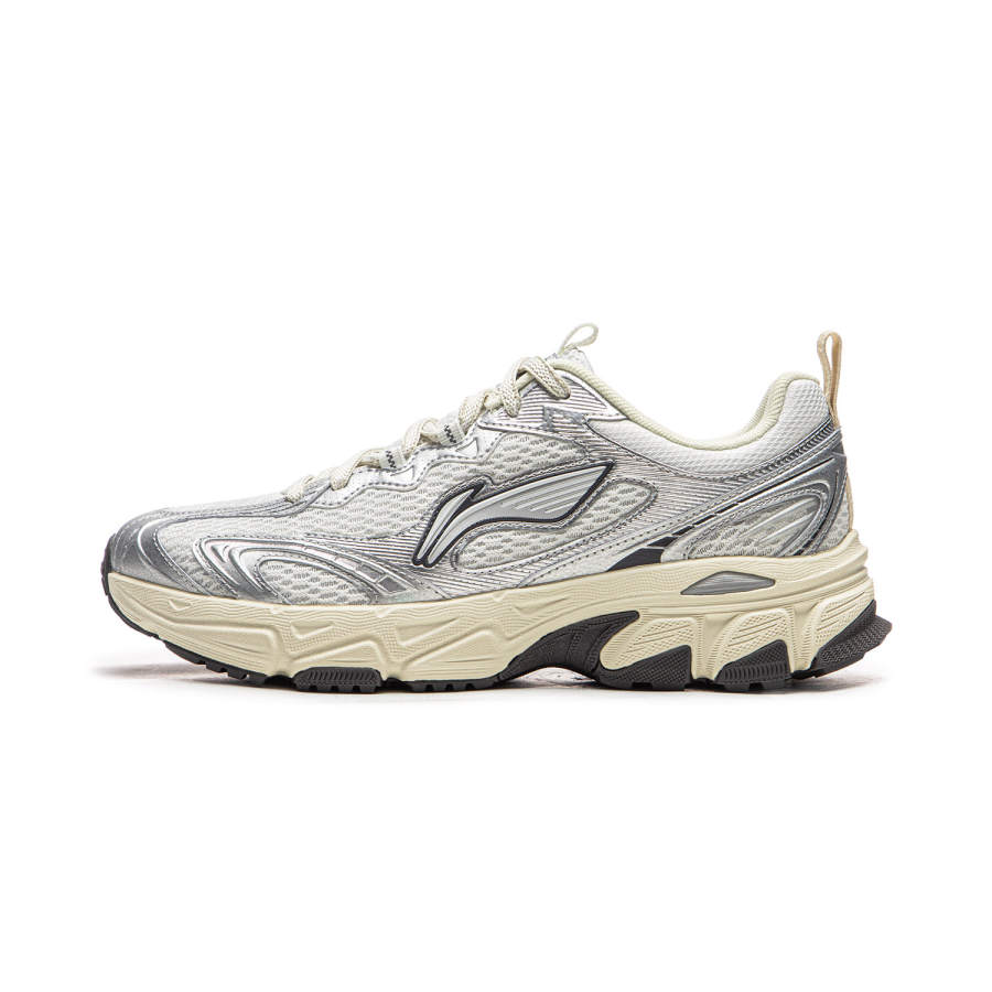 Li-Ning Li Ning Carefree V3 Breathable Height Increasing Rebound Low top Running Shoes Women's Chalk Gray