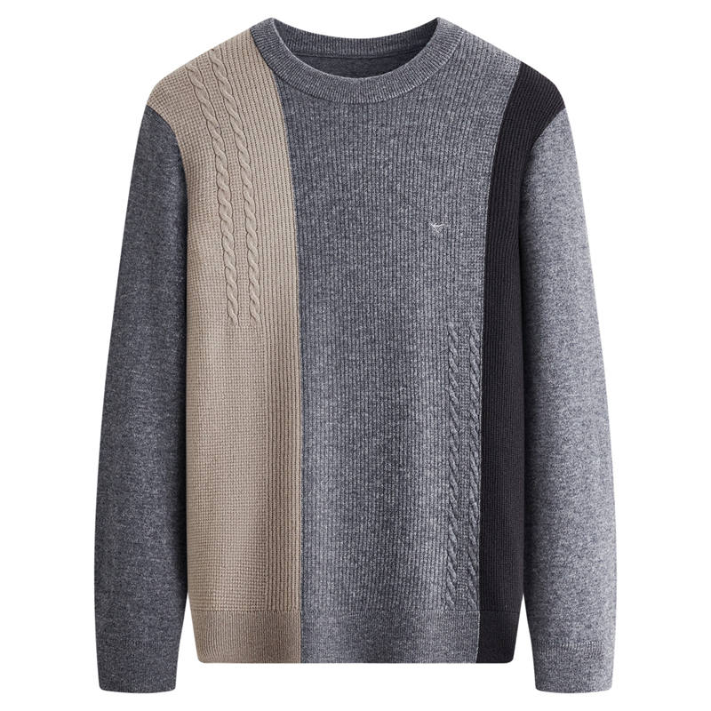 SEPTWOLVES Knitwear Men's Heather Gray Crew Neck Moderate