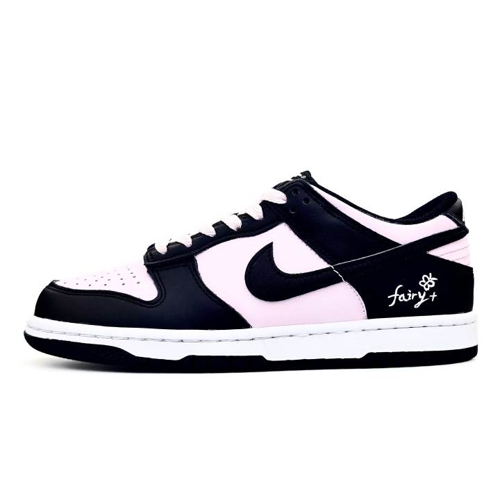 Nike Nike Dunk Sweetheart's Honeyed Words Abrasion Resistant Lightweight Low top Skateboard Shoes Unisex Black Pink