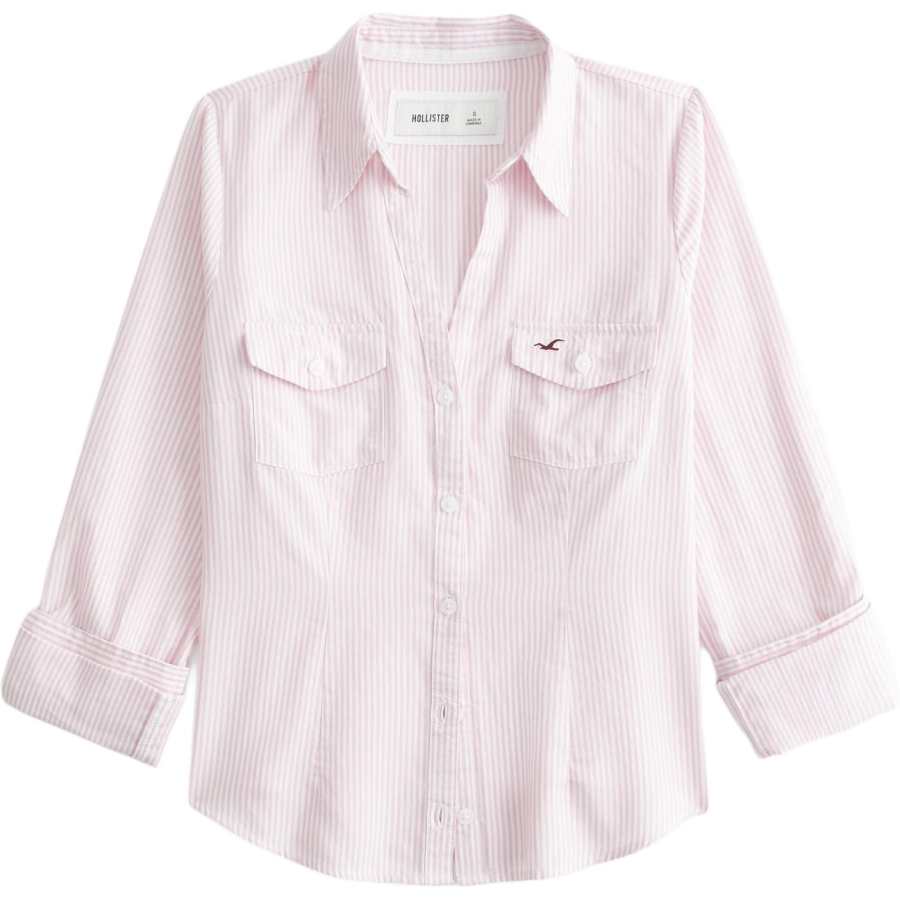 Hollister/ Shirts Women's Pink Lapel Moderate