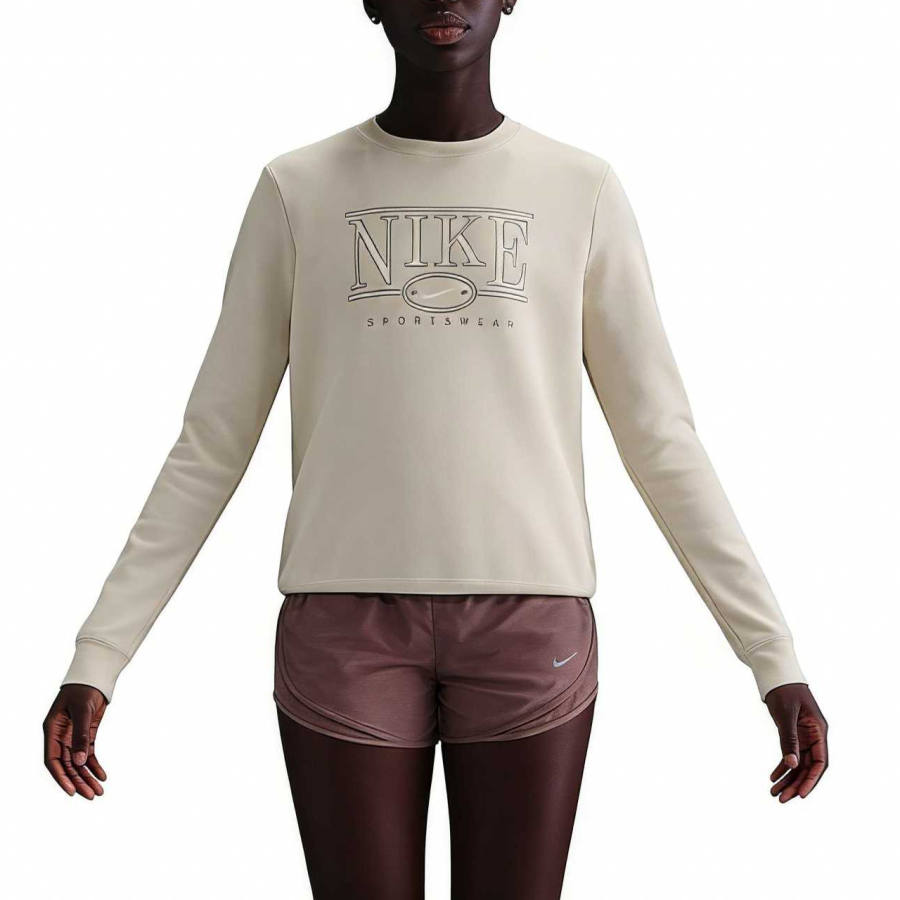 Nike Nike Sportswear Club Sweatshirts Women's Light Orewood Brown Crew Neck Moderate Regular