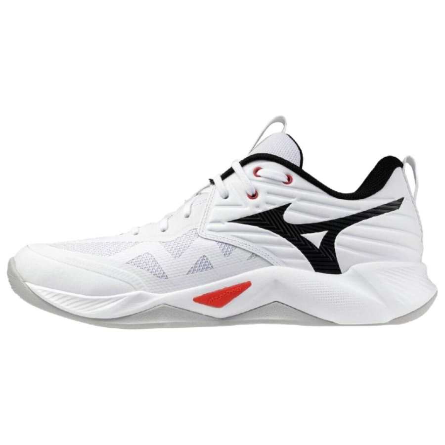 Mizuno WAVE MOMENTUM PRO Support Volleyball Shoes Unisex White Black Red