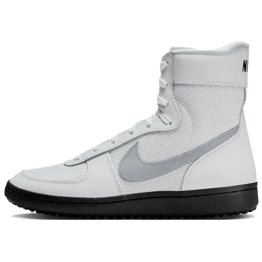 Nike Nike x Stranger Things Field General High top Skateboard Shoes Women's White Wolf Gray