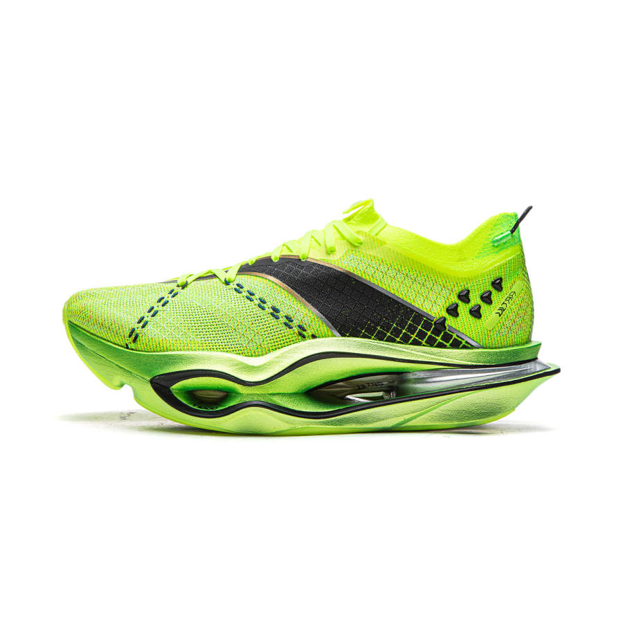 Li-Ning Li Ning Feidian 6 ULTRA Breathable Low top Carbon Plate Racing Running Shoes Unisex Fluorescent Bright Green