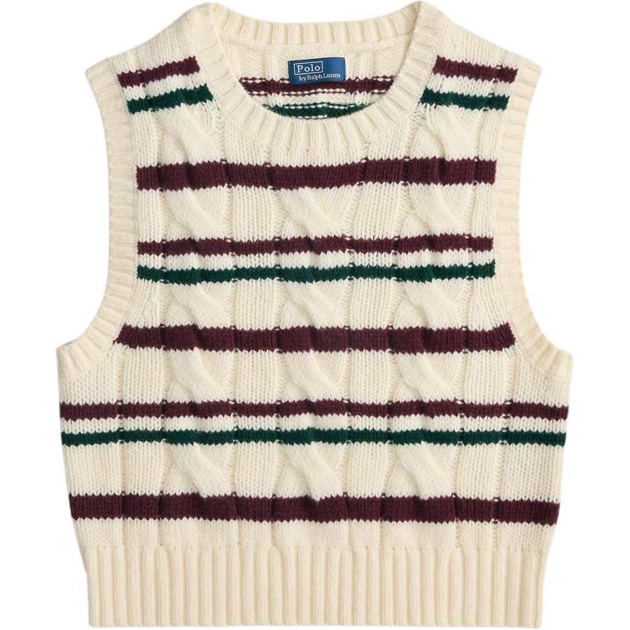 Polo Ralph Lauren cable-knit striped vest