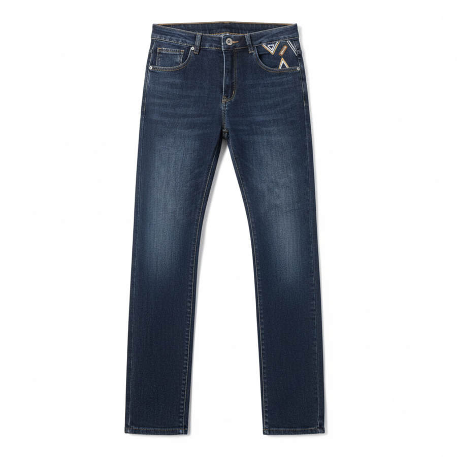 Hodo Jeans Unisex Blue Moderate Straight Fit Pants