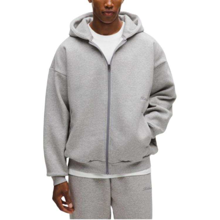 Lululemon Sweatshirts Men's Mixed Color Medium Gray/HCMG Hooded Thickened