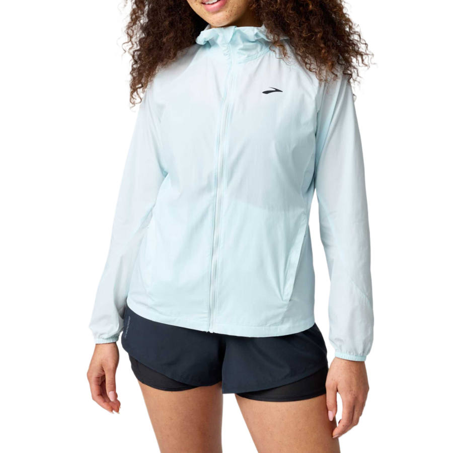 Brooks Running Jackets Women's Maide Blue Hooded Moderate Other