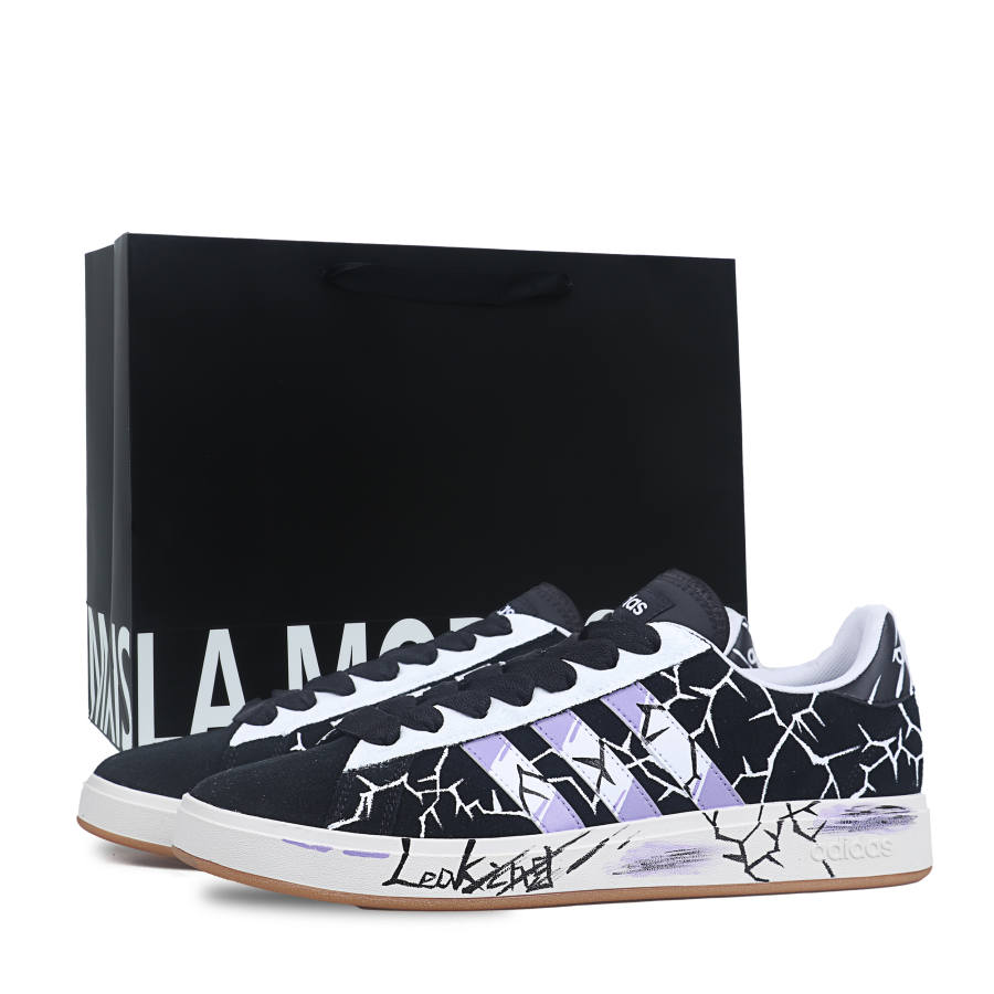 Adidas Adidas Grand Court Base 00s Abrasion Resistant Abrasion Resistant Low top Skateboard Shoes Unisex Black White