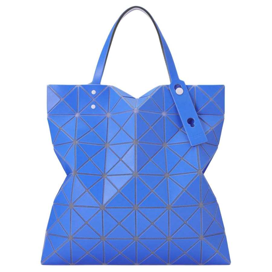 ISSEY MIYAKE Polyvinyl Chloride, Artificial Leather, Nylon Blend Tote Handbag Unisex Blue