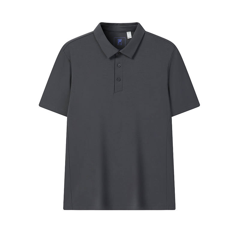 FILA BLUE Polo Shirt Men's Dark Charcoal Gray